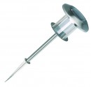 Estaca de jardin solar de 2 leds blanca alta calidad. Acero inox., Niquel Satin.