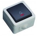 Pulsador con LED luminoso serie estanca, Uso exterior. IP44, 10A, 250V- 50Hz.