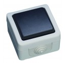 Pulsador serie estanca, Uso exterior. IP44, 10A, 250V- 50Hz.
