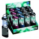Caja 12 Linternas de camping de 11 LEDs. con asa para colgar.