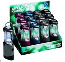 Caja 12 Linternas de camping de 11 LEDs. con asa para colgar.