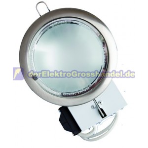 E27 Mini-Einbaudownlight rund, 2x11W, &oslash;160, satiniert Nickel