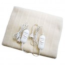 Manta electrica doble 160xx140cm. 2 x 60W- Blanca.