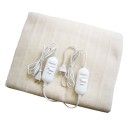Manta electrica doble 160xx140cm. 2 x 60W- Blanca.