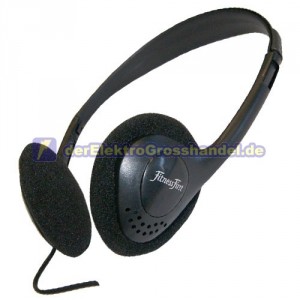 Stereo-Kopfh&ouml;rer 1,2m Schwarz 3,5mm-Klinkenstecker