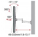TV-Wandhalterung 23" - 37" 180º schwenkbar neigbar mit Arm