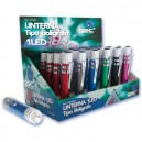 Expositor 24 Linterna de aluminio LED/corta. Tipo boligrafo.