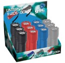 Expositor 12 Linternas 9 LEDs goma. Colores surtidos.