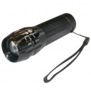 Linterna Aluminio 1 LED ultra brillo 3W. Usa 3 Ro3 (AAA)- Estuche.