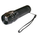 Linterna Aluminio 1 LED ultra brillo 3W. Usa 3 Ro3 (AAA)- Estuche.