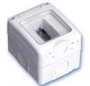 Caja estanca de superfcie con tapa para 1 modulo/hueco IP55.