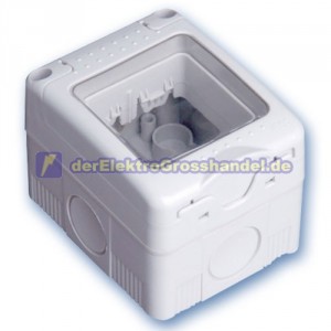 Wasserdicht Geh&auml;use f&uuml;r Oberfl&auml;che, mit Deckel, 2-Module, IP55