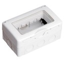Caja estanca de superfcie con tapa para 4 modulo/hueco IP55.