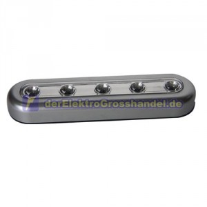 Pushlight 5 LEDs Wei&szlig;licht, 175x45x25mm.