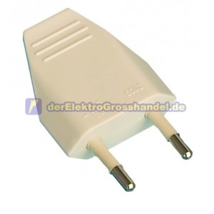 Zweipoligem Stecker aus Polycarbonat, 4mm, wei&szlig;