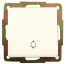 Pulsador de empotrar campana blanco 56x56mm.10A, 250V.