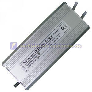 Wasserdicht Transformator 150W 12,5A IP67 f&uuml;r LED-Streifen.