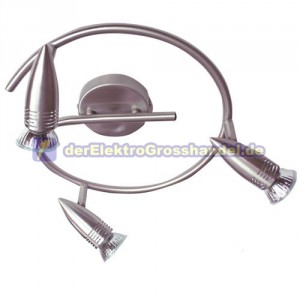 GU10 3-flammige Strahler, Spirale, Halogen 3x50W