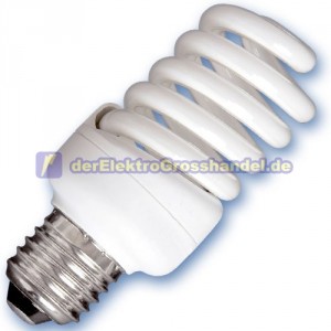 E27 Energiesparlampe Serie Spirale, 25W, 6400K