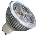 Caja 10 bombillas 3 LEDs GU10 3x2W (6W) 30/45º 2700K cálida