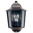 Farol de jardin partido de 3 lados, Con un portalamparas E27, 60W. 230V. IP44. Uso externo. Negro..