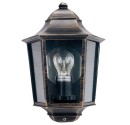 Farol de jardin partido de 3 lados, Con un portalamparas E27, 60W. 230V. IP44. Uso externo. Negro..