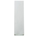 Aplique de pared de Aluminio con difusor de cristal translucido, Portalamparas GU10, IP44, 35 Watios. 300x75x75mm.