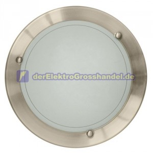 Rund Deckenleuchte aus Aluminium, satin Nickel, &oslash;290mm