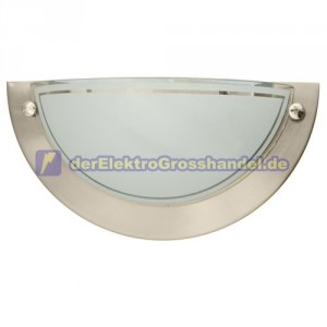 E27 Wandleuchte, halbkreisf&ouml;rmige, 20W (60W), satin Nickel