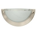 Aplique de pared semicircular de aluminio. E27, 20W (60W) 230V.IP20 uso interiores.
