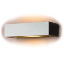 Aplique rectangular pared doble salida E27 20W (60W) - IP44 Uso externo. Difusor vidrio mate. 289x115x70mm.
