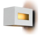 Aplique rectangular pared salida multiple, E27 20W (60W) - IP44 Uso externo. Difusor vidrio mate. 150x220x150mm.