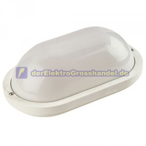E27 oval Wandleuchte aus Kunststoff, wei&szlig;, 265mm