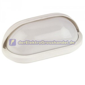 E27 oval Wandleuchte aus Kunststoff, 265mm, mitte-Deckel