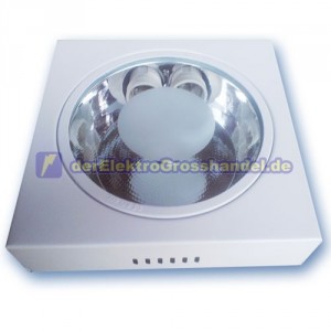 E27 Downlight quadratisch, f&uuml;r Oberfl&auml;che, satiniert Nickel