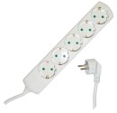 Base múltiple de 5 tomas con cable eléctrico  para enchufe 2P+TT Lateral serie últra