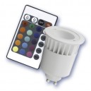 Caja 10 bombillas dicroica GU10/RGB Multicolor 1 LED cerámica-plástico 5W 