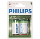 Caja 12 blisters de 2 unidades de pilas salinas R-14 (C) PHILIPS
