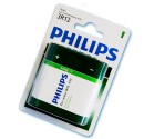 Caja 12 blisters de 1 unidad de pilas salinas  petaca 3R 12-4,5V PHILIPS