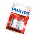 Caja 12 blisters de 2 unidades de pilas alkalinas LR-14 (C) PHILIPS