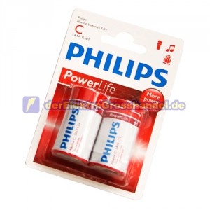 Box 12 Bliester x 2St. Baby-Batterie Alkaline PHILIPS LR14/C