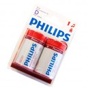 Caja 12 blisters de 2 unidades de pilas alkalinas LR-20 (D) PHILIPS