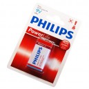 Caja 12 blisters de 1 unidad de pilas alkalinas 9V PHILIPS