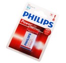 Caja 12 blisters de 1 unidad de pilas alkalinas 9V PHILIPS