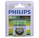 Caja 12 blisters de 4 unidades de pilas recargables R-03 (AAA) Ni-MH 900mAh PHILIPS