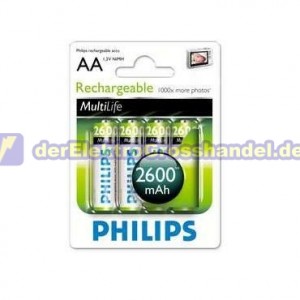 Box 12 Bliester x 4St. Micro Akku PHILIPS R6/AA Ni/MH