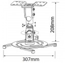 Beamer-Deckenhalterung Neigbar, Drehbar 360º
