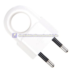 Zweipoligem Stecker aus Polycarbonat, 4mm, wei&szlig;