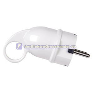Zweipoligem Stecker aus Polycarbonat, &oslash;4,8mm, wei&szlig; 