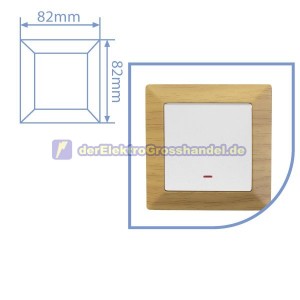 Rahmen f&uuml;r Unterputz Schutzkontaktsteckdose 1-Module, Holz
